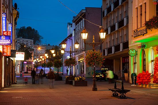 Zielona Gora, deptak przy ulicy Kupieckiej. EU, PL, Lubuskie.